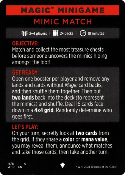 Magic Minigame: Mimic Match, Adventures in the Forgotten Realms 4