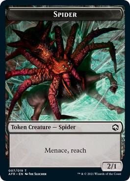 Spider // Faerie Dragon Double-Sided Token, Adventures in the Forgotten Realms 7 // 4