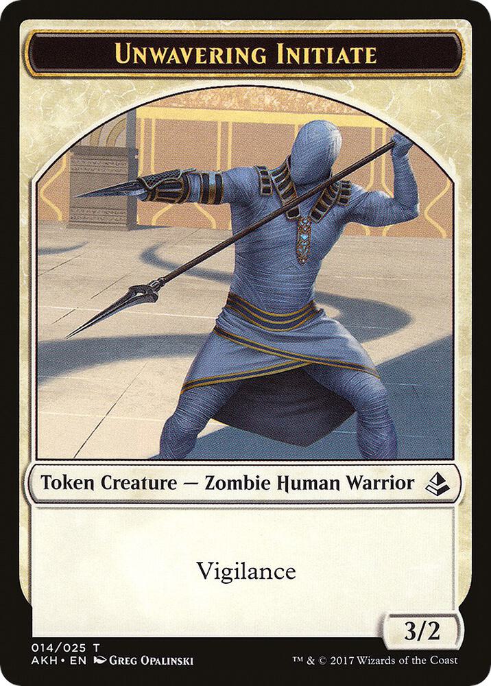 Unwavering Initiate // Wurm Double-Sided Token, Amonkhet 14 // 24