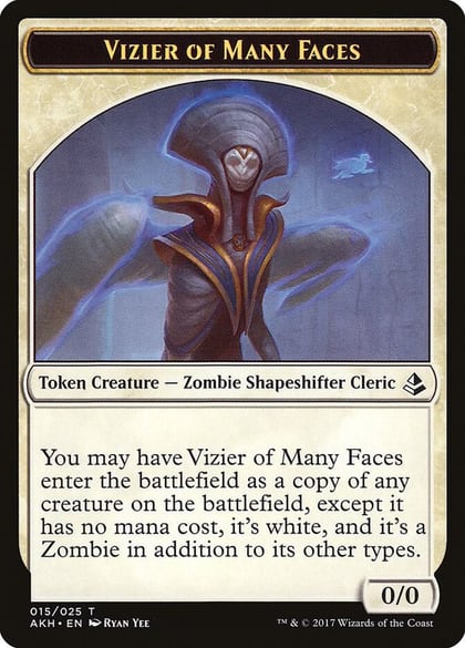 Vizier of Many Faces Token, Amonkhet 15