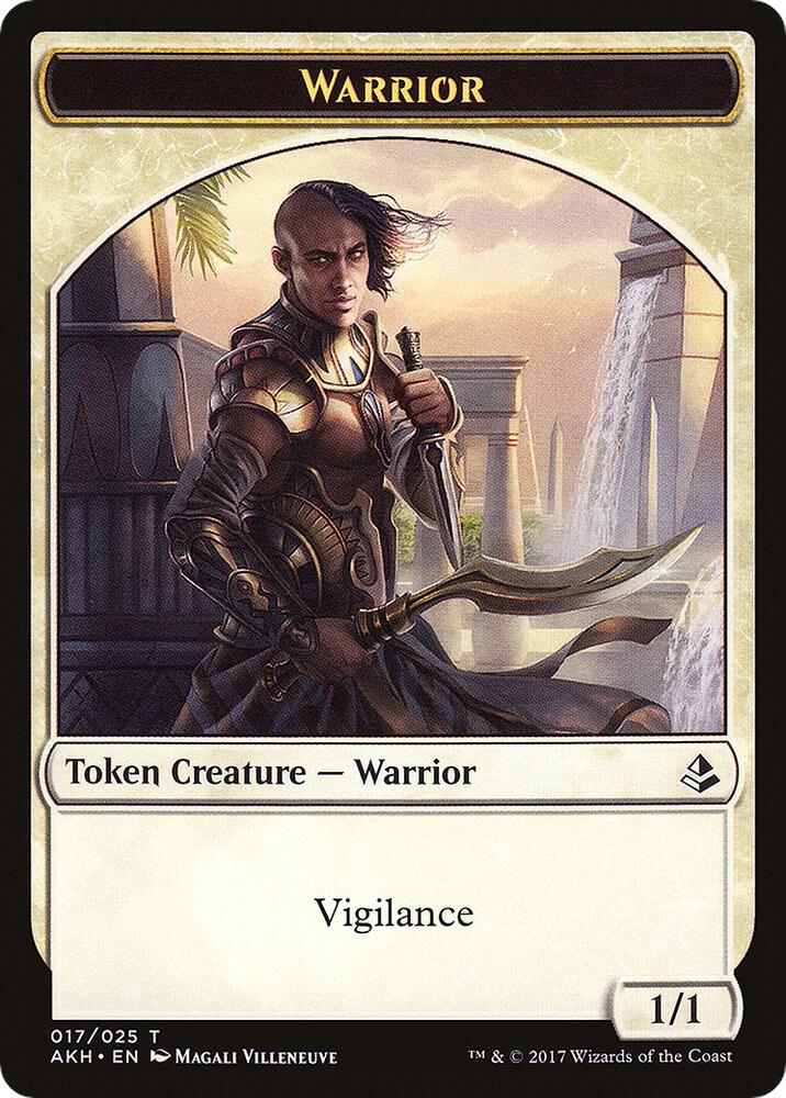 Warrior // Labyrinth Guardian Double-Sided Token, Amonkhet 17 // 8