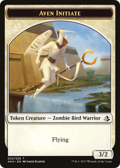 Aven Initiate // Snake Double-Sided Token, Amonkhet 3 // 23