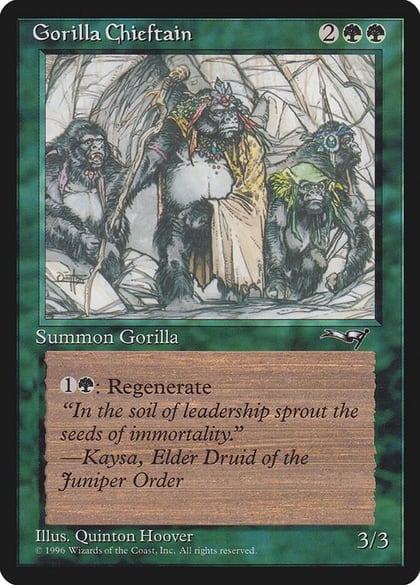 Gorilla Chieftain (4 Gorillas), Alliances 78