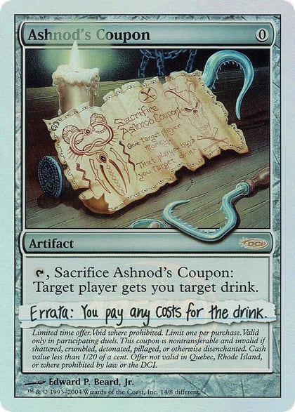 Ashnod's Coupon, Arena Promos 14