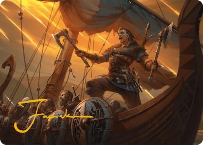 Eivor, Battle-Ready Art Card (Gold-Stamped Signature), Art Series: Universes Beyond: Assassin's Creed 18
