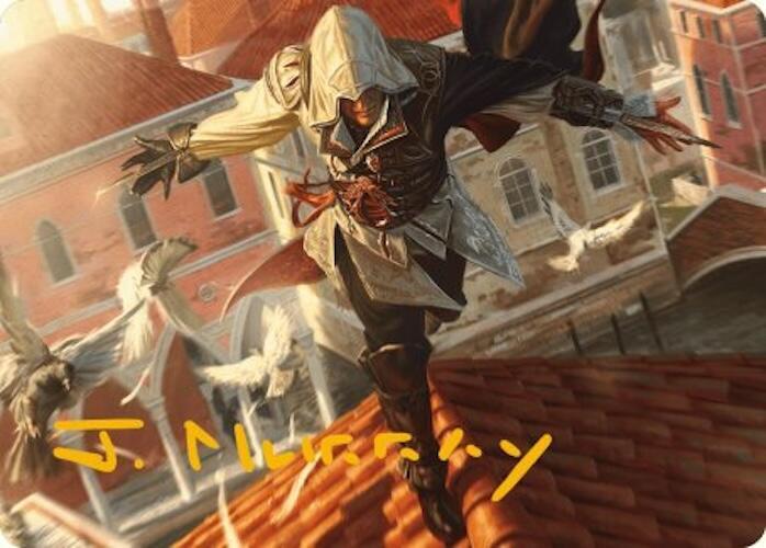 Ezio, Blade of Vengeance Art Card (Gold-Stamped Signature), Art Series: Universes Beyond: Assassin's Creed 19