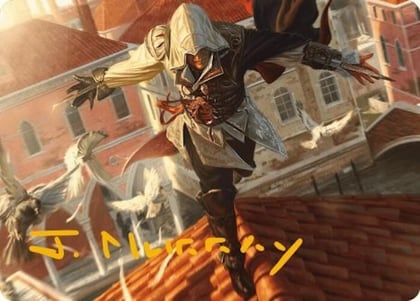 Ezio, Blade of Vengeance Art Card (Gold-Stamped Signature), Art Series: Universes Beyond: Assassin's Creed 19