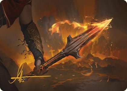 The Spear of Leonidas Art Card (Gold-Stamped Signature), Art Series: Universes Beyond: Assassin's Creed 4
