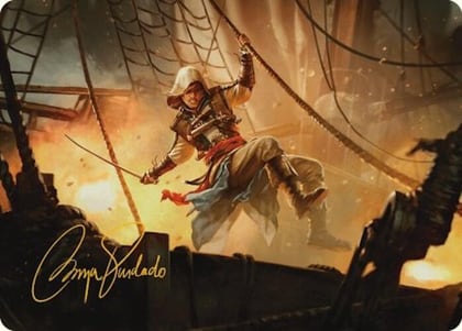 Edward Kenway Art Card (Gold-Stamped Signature), Art Series: Universes Beyond: Assassin's Creed 5