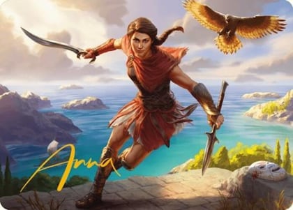 Kassandra, Eagle Bearer Art Card (Gold-Stamped Signature), Art Series: Universes Beyond: Assassin's Creed 6