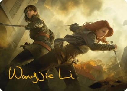 Mary Read and Anne Bonny Art Card (Gold-Stamped Signature), Art Series: Universes Beyond: Assassin's Creed 7