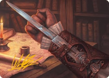 Hidden Blade Art Card (Gold-Stamped Signature), Art Series: Universes Beyond: Assassin's Creed 9
