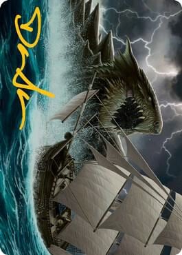 Dragon Turtle Art Card (Gold-Stamped Signature), Art Series: Adventures in the Forgotten Realms 10