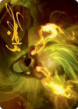 Flameskull Art Card (Gold-Stamped Signature), Art Series: Adventures in the Forgotten Realms 14