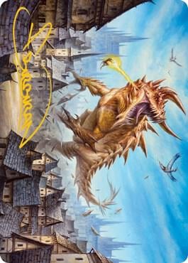 Tarrasque Art Card (Gold-Stamped Signature), Art Series: Adventures in the Forgotten Realms 19