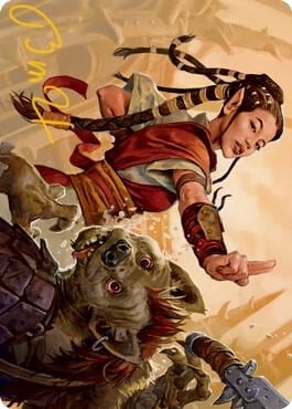 Half-Elf Monk Art Card (Gold-Stamped Signature), Art Series: Adventures in the Forgotten Realms 28