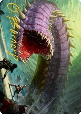 Purple Worm Art Card (Gold-Stamped Signature), Art Series: Adventures in the Forgotten Realms 3