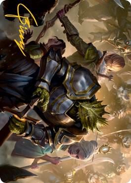 You Come to the Gnoll Camp Art Card (Gold-Stamped Signature), Art Series: Adventures in the Forgotten Realms 42