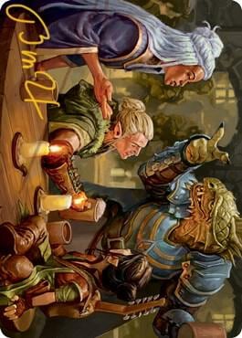 You Meet in a Tavern Art Card (Gold-Stamped Signature), Art Series: Adventures in the Forgotten Realms 49