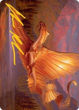 Adult Gold Dragon Art Card (Gold-Stamped Signature), Art Series: Adventures in the Forgotten Realms 58
