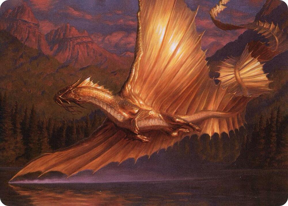 Adult Gold Dragon Art Card, Art Series: Adventures in the Forgotten Realms 58