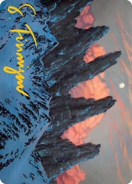 Mountain (59/81) Art Card (Gold-Stamped Signature), Art Series: Adventures in the Forgotten Realms 59