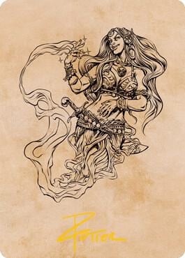 Djinni Windseer (Showcase) Art Card (Gold-Stamped Signature), Art Series: Adventures in the Forgotten Realms 74