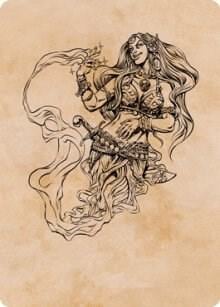 Djinni Windseer (Showcase) Art Card, Art Series: Adventures in the Forgotten Realms 74