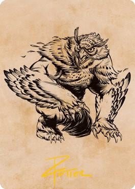 Owlbear (Showcase) Art Card (Gold-Stamped Signature), Art Series: Adventures in the Forgotten Realms 76