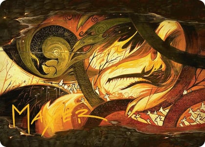 Season of Loss Art Card (Gold-Stamped Signature), Art Series: Bloomburrow 17