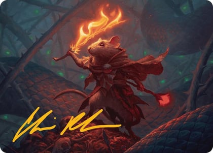 Emberheart Challenger Art Card (Gold-Stamped Signature), Art Series: Bloomburrow 19