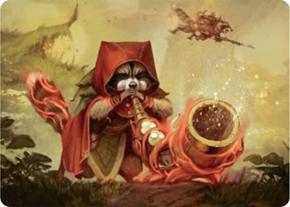 Raccoon Rallier Art Card, Art Series: Bloomburrow 20