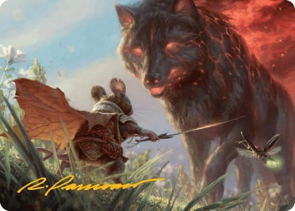 Repel Calamity Art Card (Gold-Stamped Signature), Art Series: Bloomburrow 2