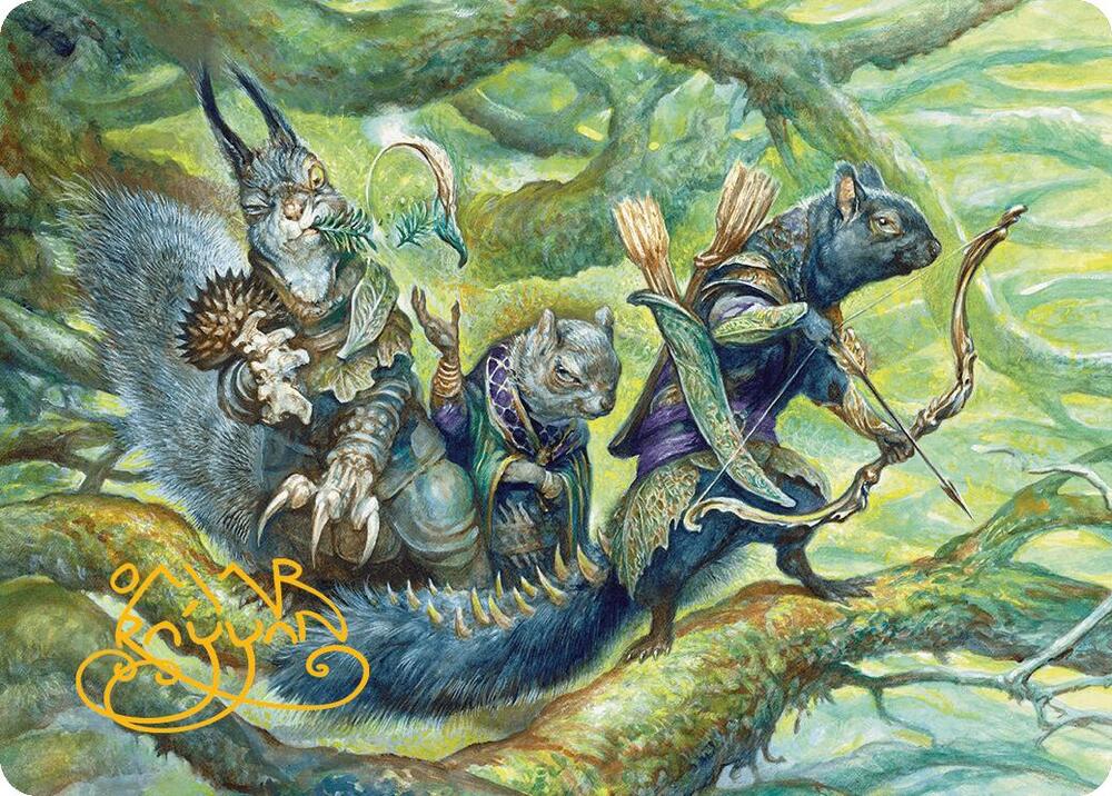 The Odd Acorn Gang Art Card (Gold-Stamped Signature), Art Series: Bloomburrow 32
