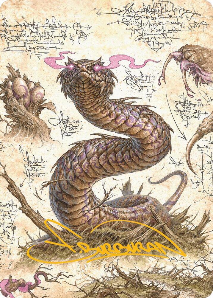 Rottenmouth Viper Art Card (Gold-Stamped Signature), Art Series: Bloomburrow 36