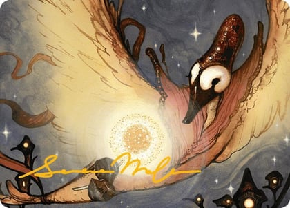 Salvation Swan Art Card (Gold-Stamped Signature), Art Series: Bloomburrow 38