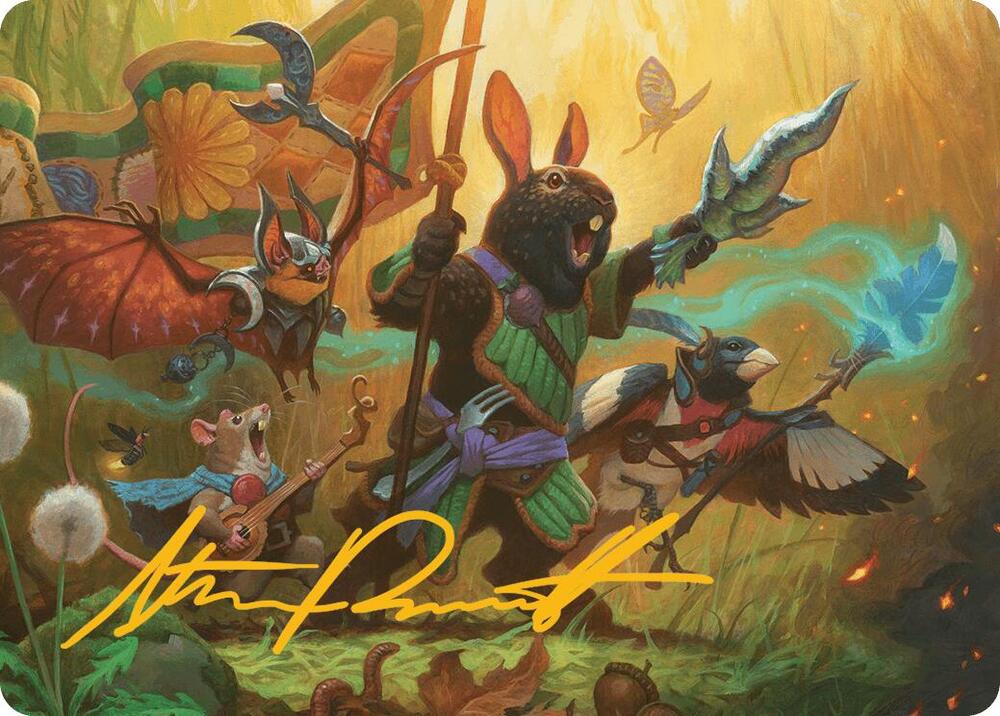 Valley Questcaller Art Card (Gold-Stamped Signature), Art Series: Bloomburrow 4