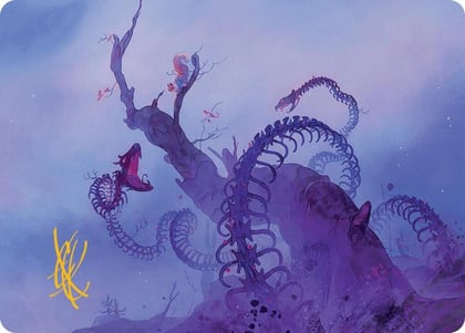 Coiling Rebirth Art Card (Gold-Stamped Signature), Art Series: Bloomburrow 44