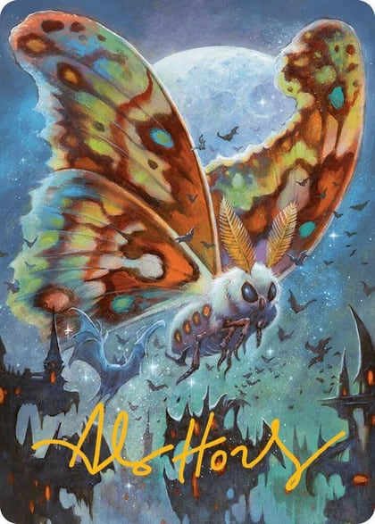 Luminous Broodmoth Art Card (Gold-Stamped Signature), Art Series: Bloomburrow 48