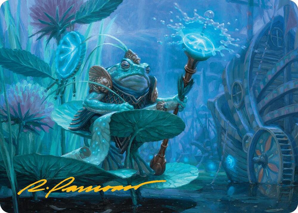 Dour Port-Mage Art Card (Gold-Stamped Signature), Art Series: Bloomburrow 5