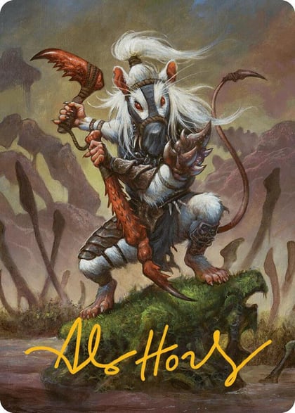 Ink-Eyes, Servant of Oni Art Card (Gold-Stamped Signature), Art Series: Bloomburrow 50