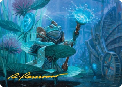 Dour Port-Mage Art Card (Gold-Stamped Signature), Art Series: Bloomburrow 5