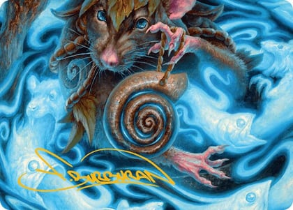 Mind Spiral Art Card (Gold-Stamped Signature), Art Series: Bloomburrow 8