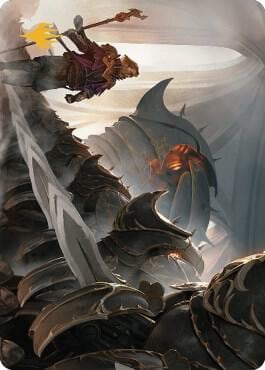 Mass Production Art Card (Gold-Stamped Planeswalker Symbol), Art Series: The Brothers' War 1