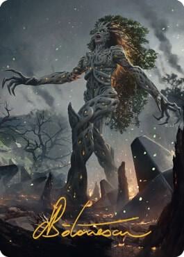 Titania, Gaea Incarnate Art Card (Gold-Stamped Signature), Art Series: The Brothers' War 27