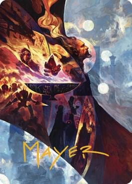 Urza's Command Art Card (Gold-Stamped Signature), Art Series: The Brothers' War 31