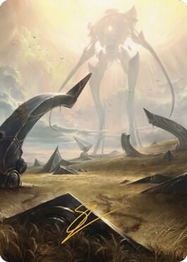 Plains (47) Art Card (Gold-Stamped Signature), Art Series: The Brothers' War 47
