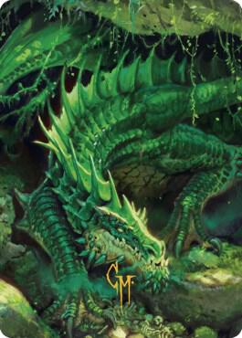 Adult Green Dragon Art Card (Gold-Stamped Signature), Art Series: Commander Legends: Battle for Baldur's Gate 1