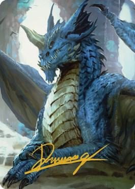 Young Blue Dragon Art Card (Gold-Stamped Signature), Art Series: Commander Legends: Battle for Baldur's Gate 27