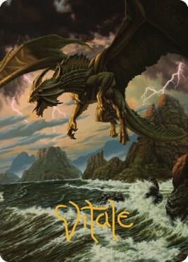 Ancient Bronze Dragon Art Card (3/81) (Gold-Stamped Signature), Art Series: Commander Legends: Battle for Baldur's Gate 3